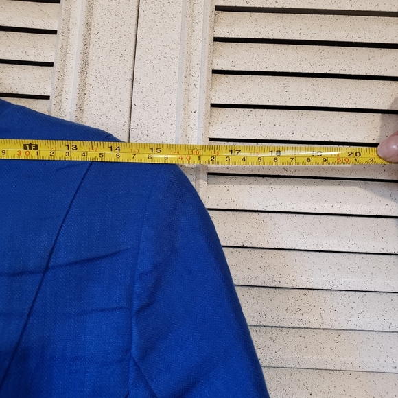 LOFT Royal Blue Linen Jacket 6P - Picture 6 of 7